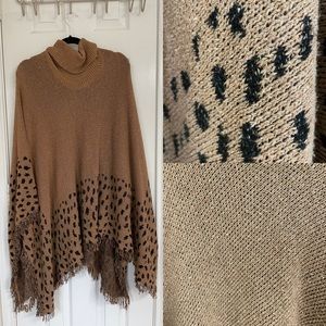 CHEETAH PRINT PONCHO